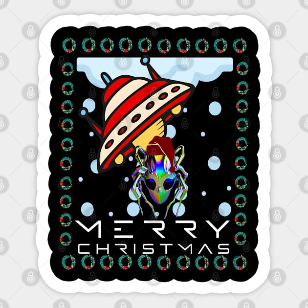 Alien Christmas Sticker by Outrageous Flavors